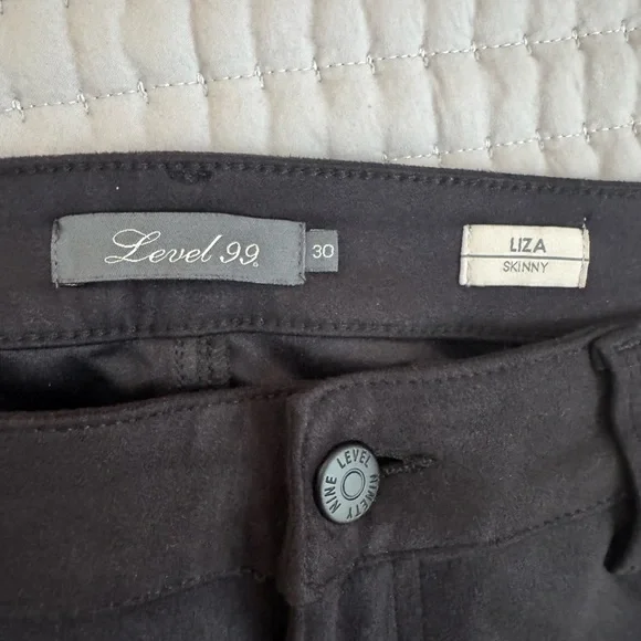 Level 99 Black Suede Jeans Size 30 - Picture 9 of 9